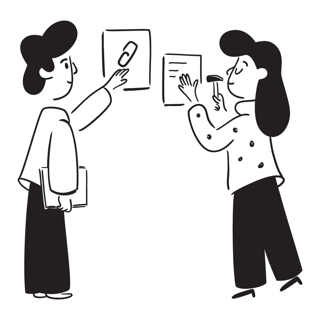 Ilustracja współpracy przy tworzeniu treści